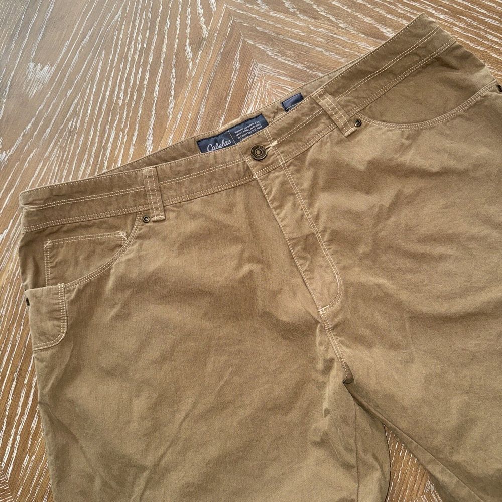Cabelas‎ 40x32 BROWN 6 Pocket Hiker Cargo Pants Mens Cotton/Nylon/Poly EXCELLENT